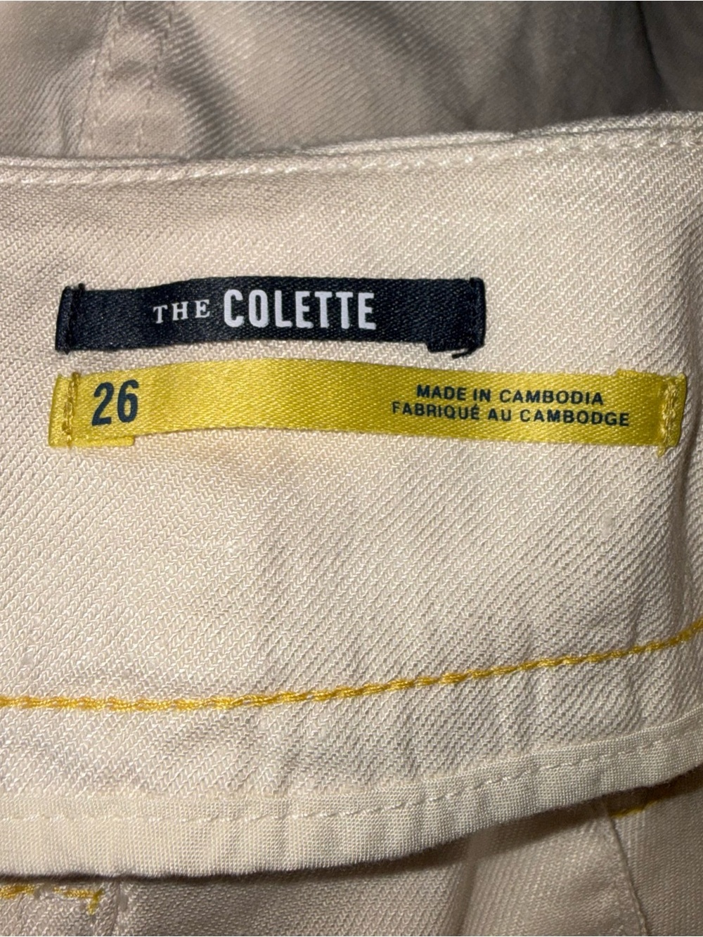 Maeve High-Waist Cream Utility Shorts - Picture 4 of 5